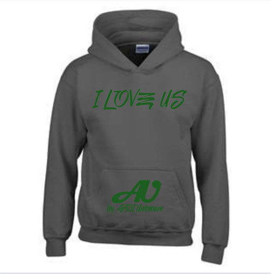 I LOVE US! ( Dark Gray hoodie)