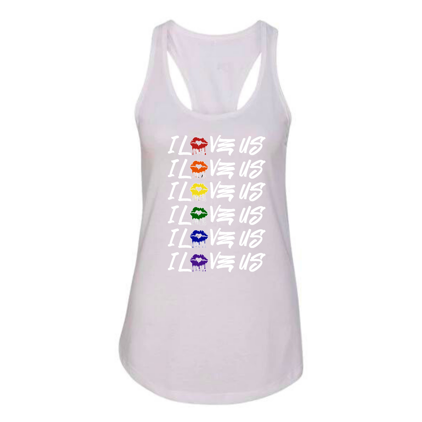 Pride Tanks (female) white lettering