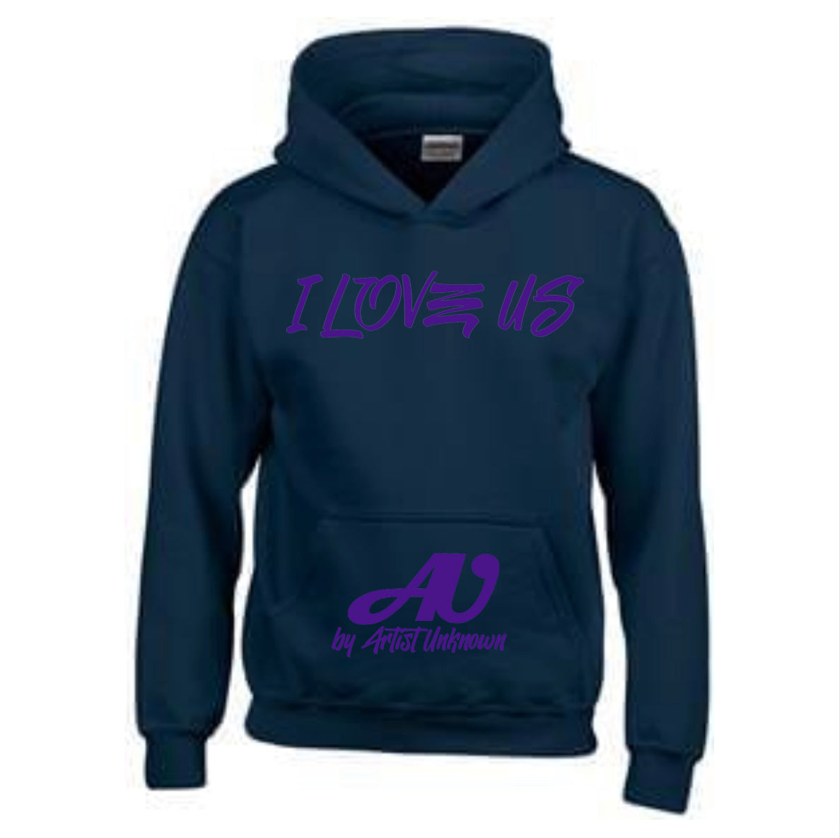 I LOVE US! (navy blue hoodie)