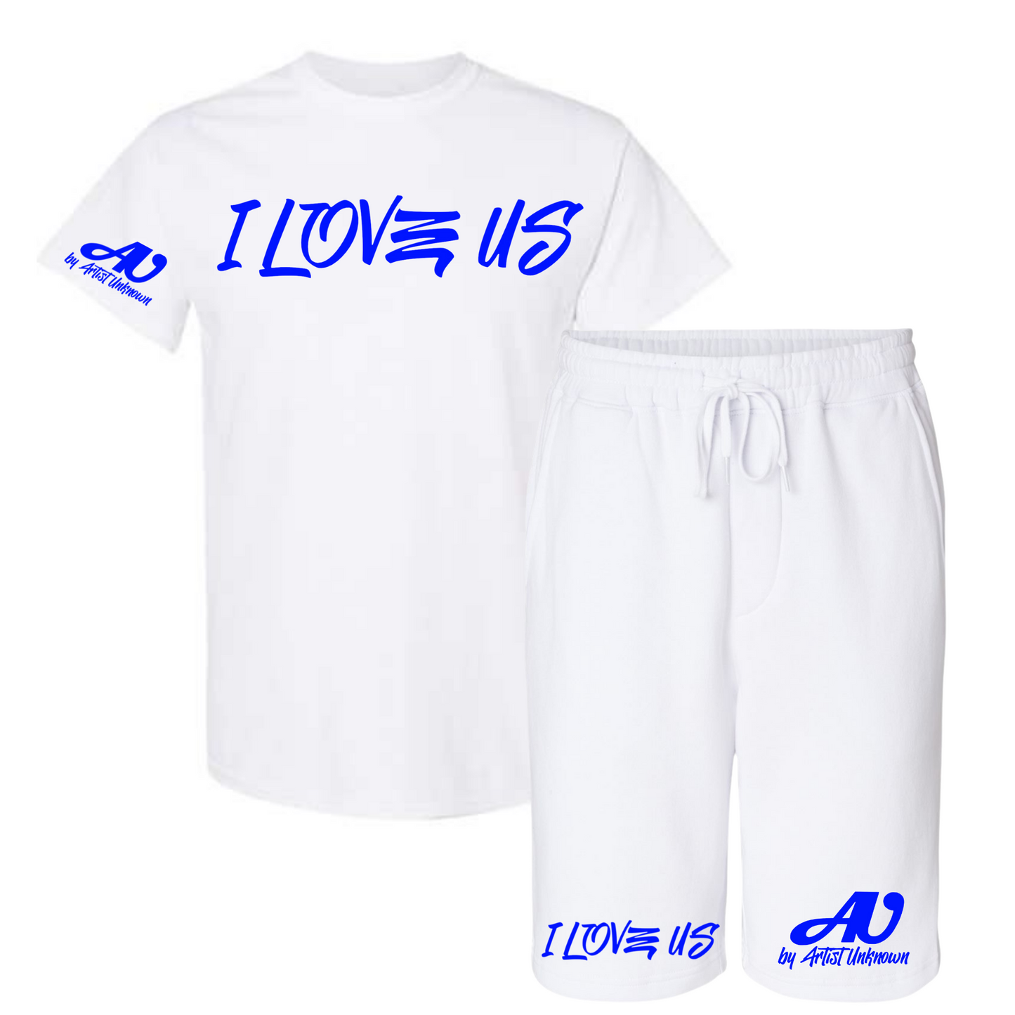 I LOVE US! Tshirt Short set (white)