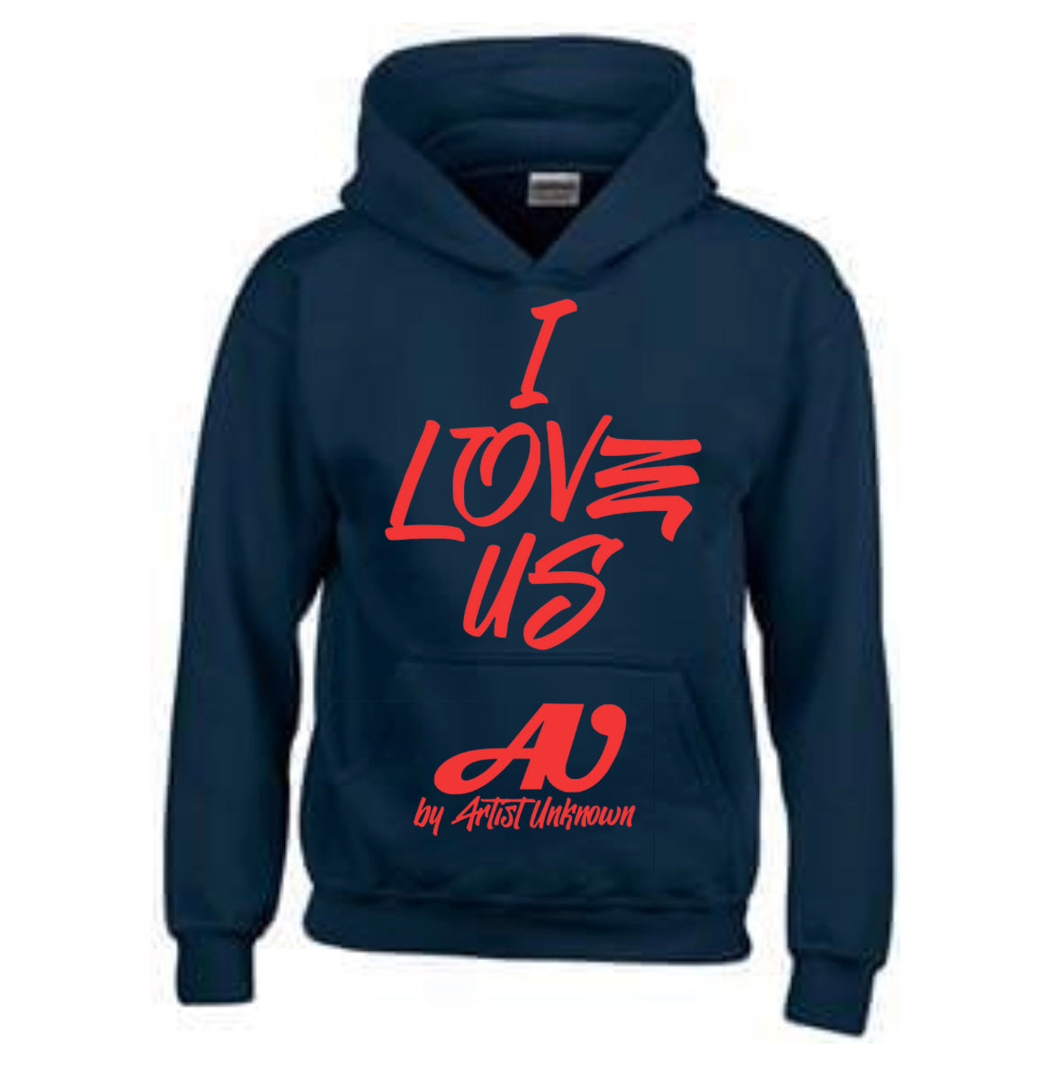 I LOVE US! (navy blue hoodie)